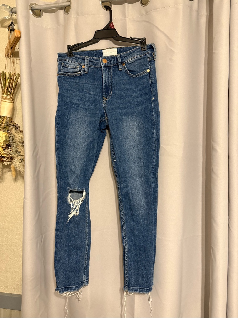 Dear John Medium Blue Distressed Skinny Jeans